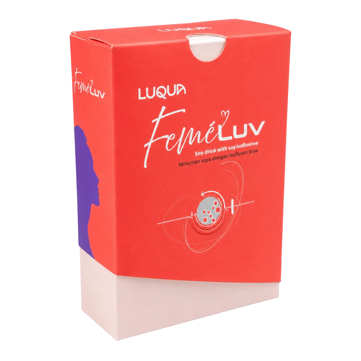 FemeLuv box, coral with blush base